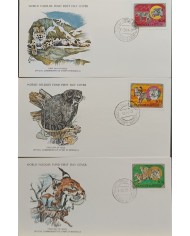 F-EX60749 IVORY COAST WWF 1979 FDC SPECIAL PRINTING WILDLIFE MONKEY MANATI.