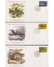 F-EX60795 LESOTHO WWF 1977 FDC SPECIAL PRINTING WILDLIFE LETSA MONKEY.