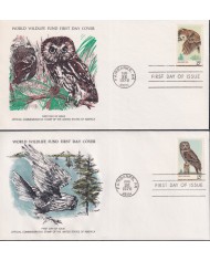 F-EX60802 US USA WWF 1978 FDC SPECIAL PRINTING WILDLIFE OWL BIRD.