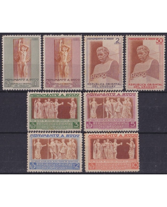 F-EX60399 URUGUAY ORIGINAL GUM 1948 RODO MONUMENT.