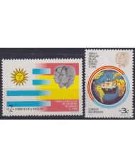 F-EX60402 URUGUAY MNH 1983 ROYAL VISIT OF SPAIN KINGS DISCOVERY COLUMBUS SHIP.