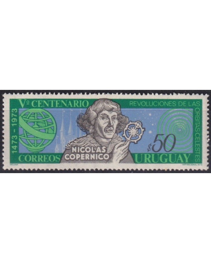 F-EX60407 URUGUAY MNH 1973 V CENTENARY COPERNIC SCIENCE.