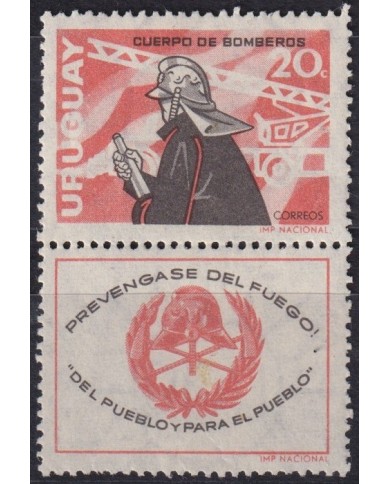F-EX60408 URUGUAY MNH 1965 CUERPO DE BOMBEROS FIREFIGHTING.
