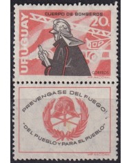 F-EX60408 URUGUAY MNH 1965 CUERPO DE BOMBEROS FIREFIGHTING.
