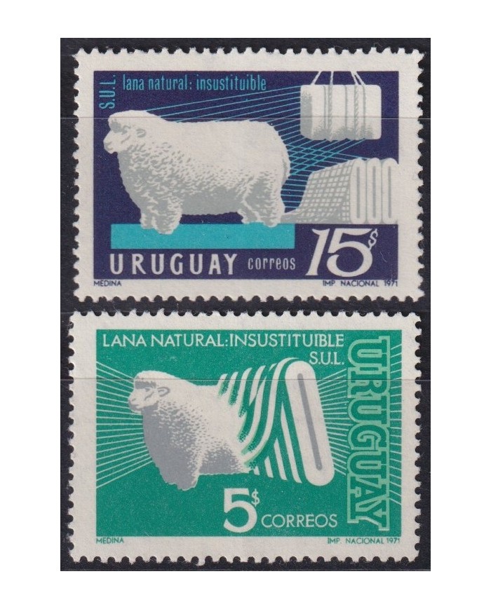 F-EX60409 URUGUAY MNH 1971 S.U.L LANA NATURAL SHEEP.