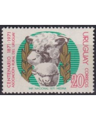 F-EX60410 URUGUAY MNH 1971 ASOC RURAL SHEEP.