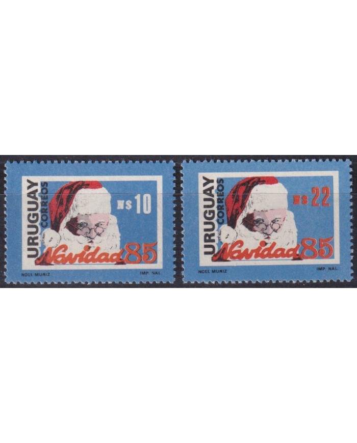 F-EX60417 URUGUAY MNH 1985 CHRISTMAS NAVIDAD DRAWING SANTA CLAUS.