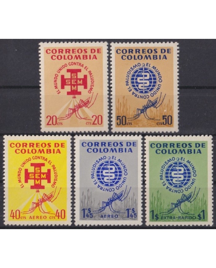F-EX60433 COLOMBIA MNH 1962 HEALTH MALARIA PALUDISM MOSQUITOES.