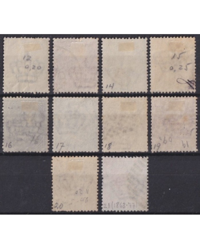 F-EX60442 ITALY 1863-77 FINE USED CLASSIC STAMP LOT +100€.