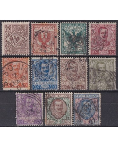 F-EX60448 ITALY 1901 VICTOR EMMANUEL FINE USED CLASSIC STAMP LOT.