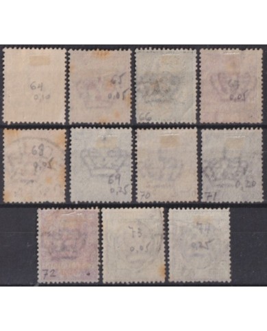 F-EX60448 ITALY 1901 VICTOR EMMANUEL FINE USED CLASSIC STAMP LOT.