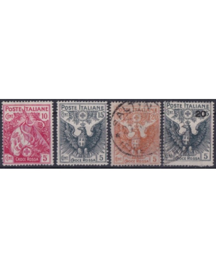 F-EX60457 ITALY 1915-16 RED CROSS NO GUM - FINE USED +30€.