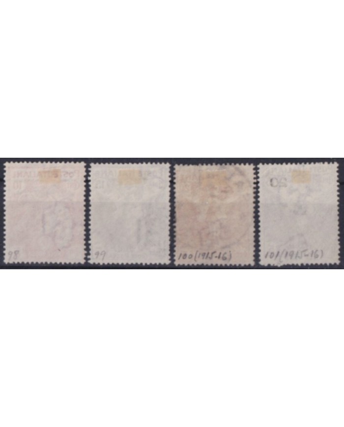 F-EX60457 ITALY 1915-16 RED CROSS NO GUM - FINE USED +30€.