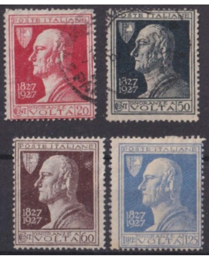 F-EX60472 ITALY 1927 VOLTA COMPLETE SET FINE USED.