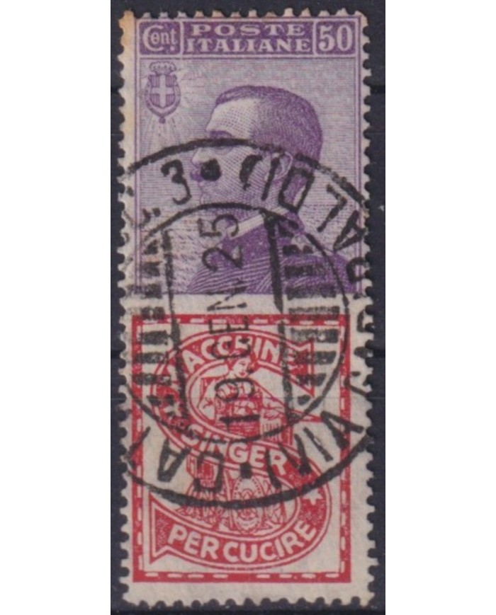 F-EX60450 ITALY 1924-25 50c ADVERTISING SINGER FINE USED.