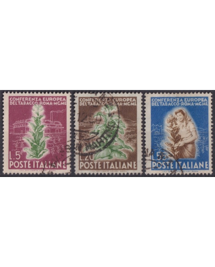 F-EX60925 ITALY 1950 USED TOBACCO TABACO +50€.