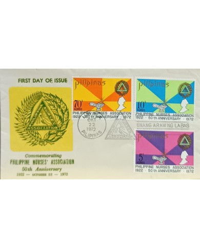 F-EX60619 PHILIPPINES IS 1972 FDC HEALTH MEDICINE NURCING NURSE ASSOCIATION.