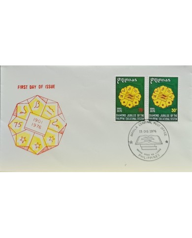 F-EX60660 PHILIPPINES IS 1976 FDC EDUCATIONAL SYSTEM DIAMOND JUBILEE.