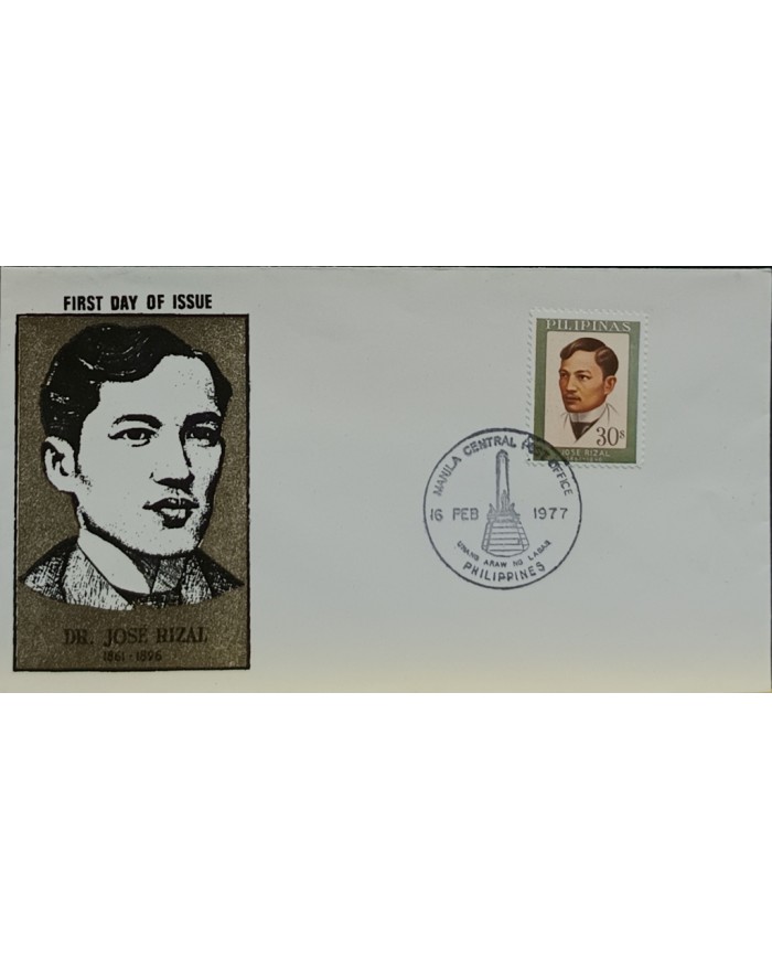 F-EX60667 PHILIPPINES IS 1977 FDC JOSE RIZAL.