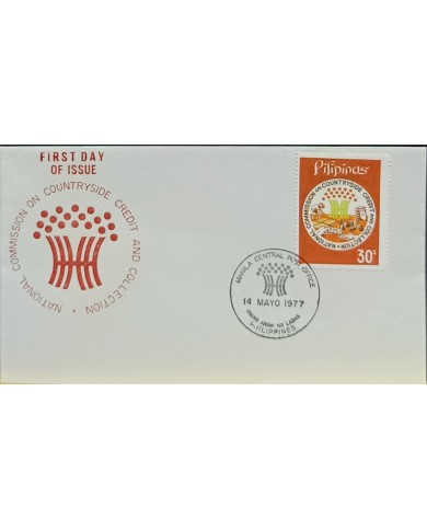 F-EX60678 PHILIPPINES IS 1977 FDC COMISSION ON COUNTRYSIDE CREDIT & COLLECTION.