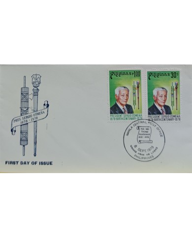 F-EX60681 PHILIPPINES IS 1978 FDC CENT OF BIRTH PRESIDENT SERGIO OSMEÑA.