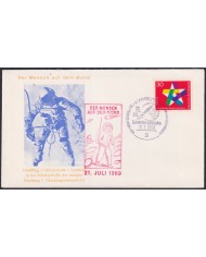 F-EX59764 GERMANY 1969 FIRST MANNED ON THE MOON HAMBURG SPACE COSMOS.