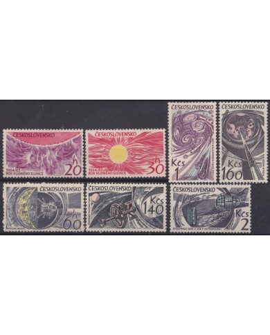 F-EX60305 CZECHOSLOVAKIA MNH 1965 SPACE COSMOS QUIET SUN SATELLITE ROCKET.
