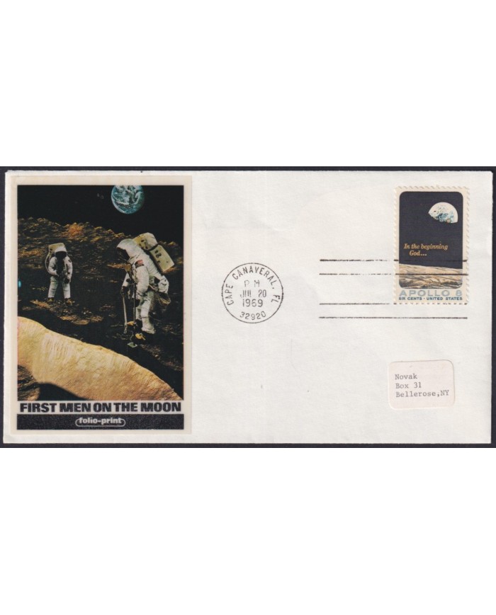 F-EX59769 USA US 1969 FIRST MANNED ON THE MOON SPACE COSMOS CAP CAÑAVERAL.