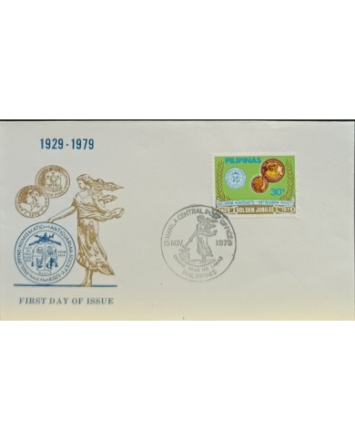 F-EX60701 PHILIPPINES IS 1979 FDC 25th ANTIQUARIAN & NUMISMATIC SOCIETY.