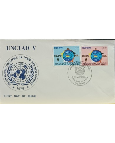 F-EX60703 PHILIPPINES IS 1979 FDC UN CONFERENCE OF TRADE & DEVELOPMENT UNCCTAD V.
