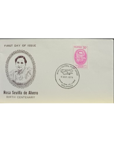 F-EX60704 PHILIPPINES IS 1979 FDC ROSA SEVILLA DE ALVERO.