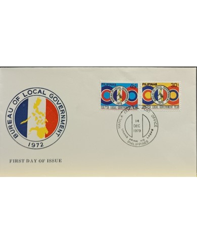 F-EX60706 PHILIPPINES IS 1979 FDC BUREAU OF LOCAL GOVERNMENT YEAR.