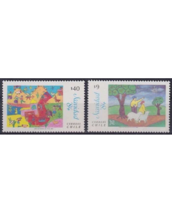 F-EX60427 CHILE MNH 1984 CHRISTMAS NAVIDAD DRAWING.