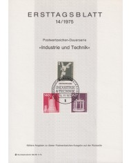F-EX61106 GERMANY BERLIN 1975 ERSTTAGSBLATT 14/1975 INDUSTRY & TECHNOLOGY.