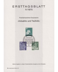 F-EX61107 GERMANY BERLIN 1975 ERSTTAGSBLATT 11/1975 INDUSTRY & TECHNOLOGY.