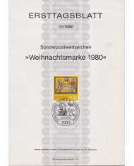 F-EX61109 GERMANY BERLIN 1980 ERSTTAGSBLATT 11/1980 MEDIEVAL ART DOG.