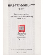 F-EX61111 GERMANY BERLIN 1979 ERSTTAGSBLATT 10/1975 INTERNATIONAL FAIR TELECOMMUNICATION.