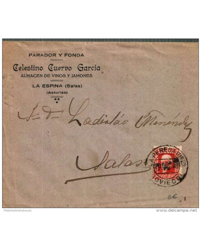 F-EX 410 SPAIN ESPAÑA RESTAURANT FONDA CUERVO. LA ESPINA. SALAS. ASTURIAS OVIEDO