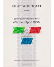 F-EX61121 GERMANY BERLIN 1980 ERSTTAGSBLATT 4/1980 SPORT ATHLETISM.