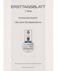 F-EX61117 GERMANY BERLIN 1979 ERSTTAGSBLATT 7/1979 COAST OF ARMS CENTENARY.
