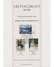 F-EX61143 GERMANY 1978 ERSTTAGSBLATT 19/1978 ART PAINTING LIEBERMAN SLEVOGT CORINTH.