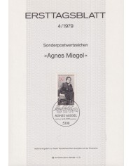 F-EX61150 GERMANY 1979 ERSTTAGSBLATT 4/1979 AFNES MIEGEL.