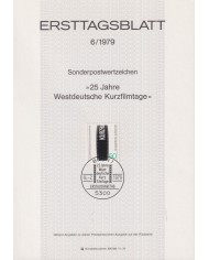 F-EX61152 GERMANY 1979 ERSTTAGSBLATT 6/1979 25th ANNIV SHORT FILM FESTIVAL KURZ.