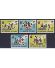 F-EX38814 NIGER 1982 MNH SPAIN OVERPRINT SOCCER CHAMPIONSHIP FOOTBALL.