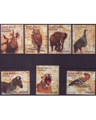 F-EX3397 GUINE-BISSAU COMPLETE SET MNH 1988 ELEPHANT LION BIRD RINOCERONTE ELEFANTE CEBRA LEON.