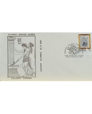 F-EX60569 GREECE 1987 SPECIAL CANCEL CALGARY OLYMPIC GAMES.