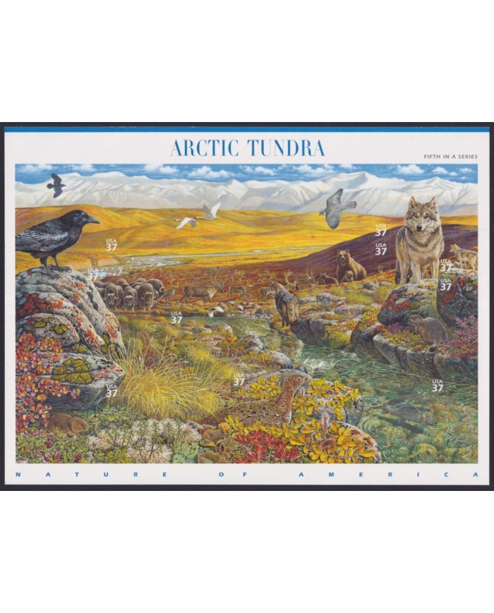 F-EX58042 US USA MNH 2003 SHEET TUNDRA ARTIC WILDLIFE BIRD WOOF FAUNA.