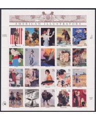 F-EX58056 US USA MNH 2001 SHEET AMERICAN BOOKS ILLUSTRATORS ADVERTISING CARTOONS.