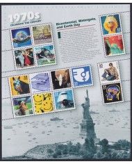 F-EX58064 US USA MNH 1999 SHEET CELEBRATING DE CENTURY 1970´s DECADE