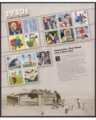 F-EX58068 US USA MNH 1999 SHEET CELEBRATING DE CENTURY 1930´s DECADE.
